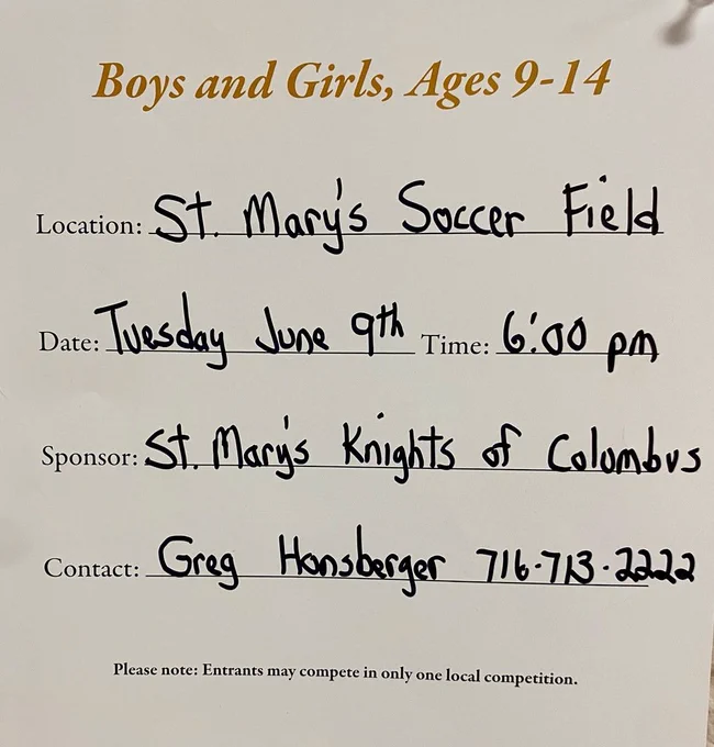 Knights of Columbus Soccer Challenge