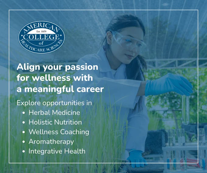 A woman in a lab coat working with plants
