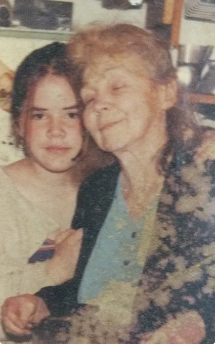 Granddaughter grandma poets laureate of Vermont, Bianca (l) and Ruth (r) Stone. Courtesy RSH Archives.