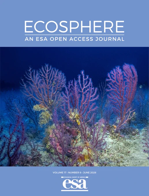 Cover of the June 2026 issue of Ecosphere