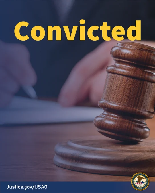 Image of text that says Convicted with image of gavel