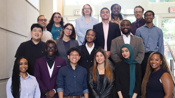 Photo of summer research program students in U-CREATE and Winn CIPP, along with CRTEC staff.

