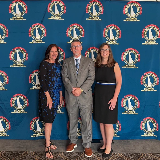 Rep. McBride poses with leadership at the Building Construction Trades at their Annual Banquet. 