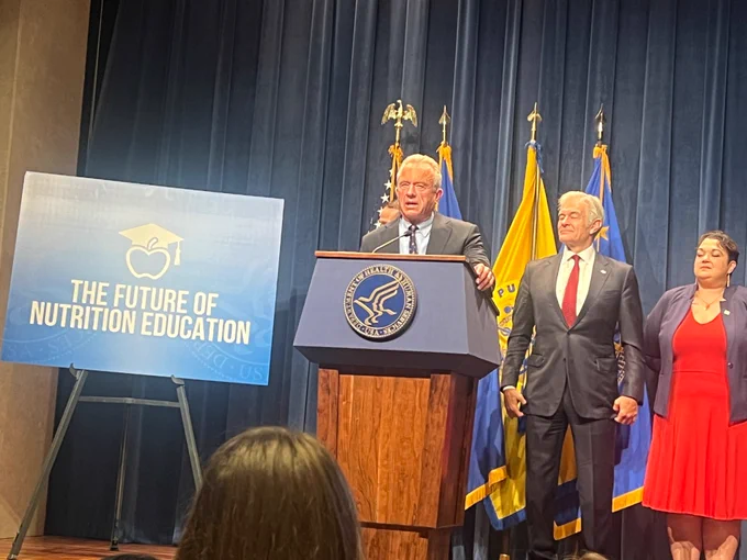 HHS Secretary Kennedy at podium at event 