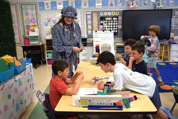 AMP students in Ms. Pawluk's class problem-solved their way through The Oregon Trail during the first week of America 250 celebrations in LV.