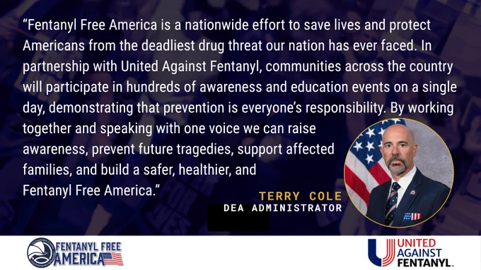 DEA Administrator Terry Cole discusses the importance of nationwide cooperation to combat fentanyl and promote prevention.