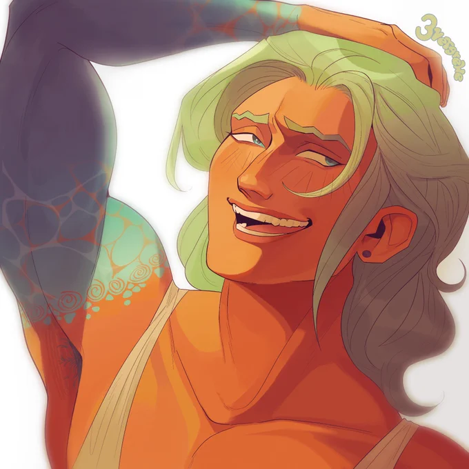 Bust illustration of Cove Holden from Our Life Beginnings and Always in my style. He’s laughing nervously as he scratched his head.