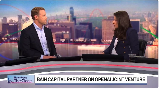 Image of Angelo Rufino and Katie Greifeld discussing how capital needs are changing in the market on BloombergTV’s The Close.