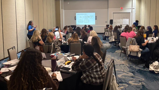 A group of educators during a training event. 