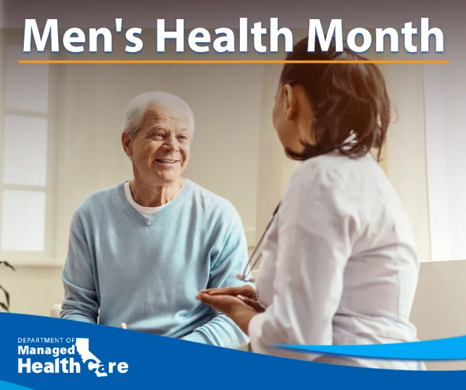 Man talking with his health care provider.