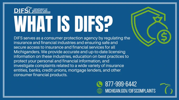 Insurance and money icon with message that reads, “What is DIFS?”