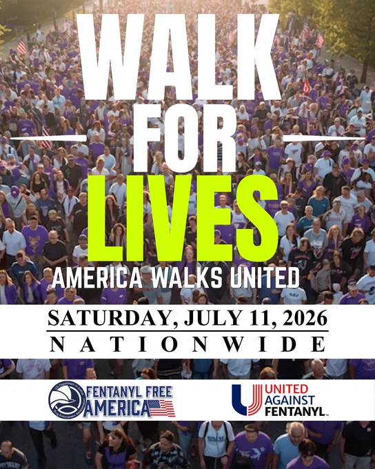 Walk for Lives flyer - event Saturday, July 11, 2026