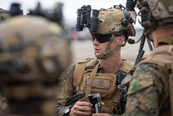 A U.S. Marine Corps platoon commander with 3rd Battalion, 2nd Marine Regiment, Littoral Combat Force-24, directs operations during quick reaction force rehearsals on Roosevelt Roads Naval Station, Puerto Rico, May 23, 2026. U.S. Military forces are deployed to the U.S. Southern command area of responsibility in support of operation SOUTHERN SPEAR, Department of War-directed operations, and the president\u2019s priorities to disrupt illicit drug trafficking, deter malign actors and protect the homeland through continuous presence.\u202F(U.S. Marine Corps photo)\n\n