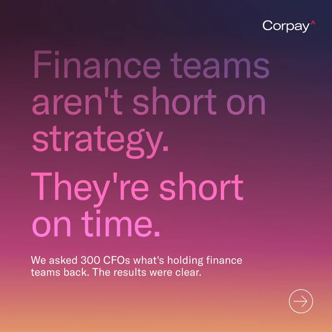 Finance teams aren't short on strategy.
They're short on time.
We asked 300 CFOs what's holding finance teams back.
The results were clear →