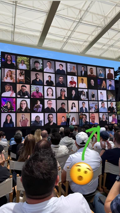 Photo of the grid of community leaders highlighting my square.