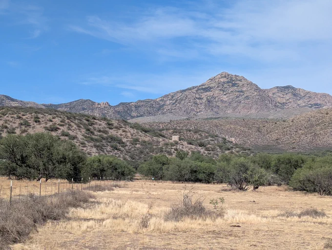 Dry pasture in Graham County, Arizona, on June 7, 2026. Description from CMOR user: “This has been a drought hit area for several years, typical creeks that run in the winter have not run in over 5 years. The danger of fire is very high. We ranch on about 28,000 acres and have some irrigated pasture. The heat this spring was very critical in elevating the drought and fire risks.”