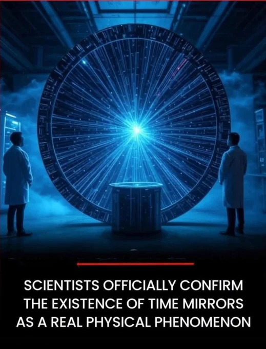 🚨 Scientists Just Did the Impossible: Light Reflected Back in Time

For centuries, we believed time only moves forward — no pause, no rewind. But scientists have now confirmed something that sounds straight out of science fiction: “time mirrors” are real. And they may change how we understand reality itself.

Think of a normal mirror. Light hits it and bounces back in space. A time mirror does something far stranger — it reflects light backward in time. The wave doesn’t return to where it came from, but to when it came from. For a brief moment, it’s as if the past is replayed.

Using specially designed materials and ultra-fast electromagnetic pulses, researchers created these time reflections in a laboratory. What once existed only as a theory has now been physically demonstrated. No fantasy. No guesswork. Real experiments. Real results.

Why does this matter? Because controlling waves in time could revolutionize technology. 