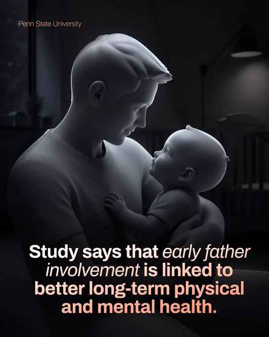 A study from Penn State University shows that a father’s early involvement with their baby can significantly influence the child’s long-term physical health.

Warm, responsive fathering supports healthier family dynamics, which are linked to better blood markers and lower inflammation in children as they grow.