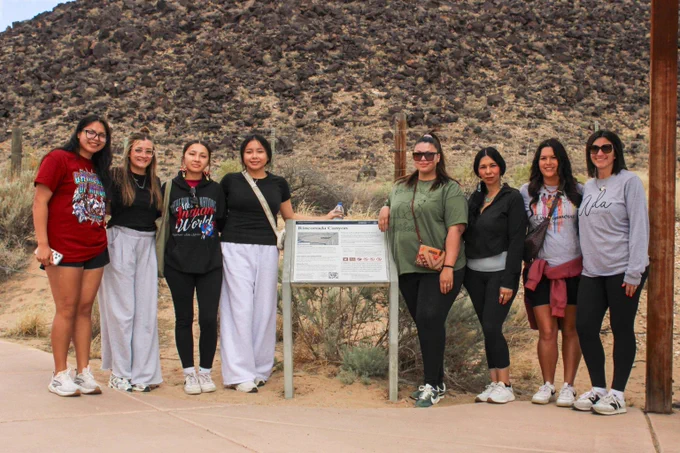 ECU students at Rinconada Canyon in Albuquerque, New Mexico.