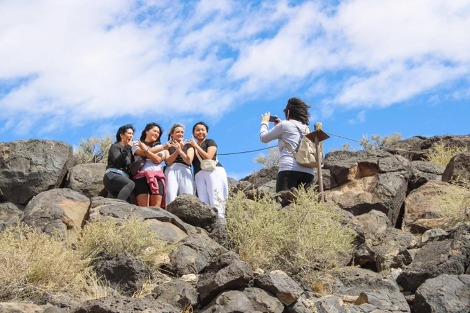 ECU students on a hike in Albuquerque, New Mexico.