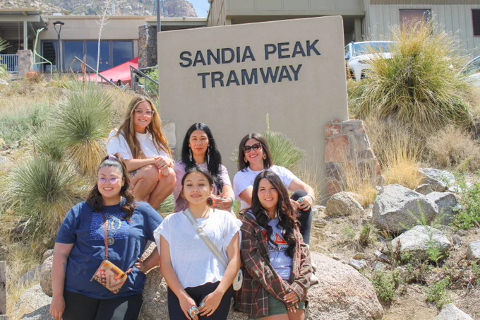 ECU students at the Sandia Peak Tramway in Albuquerque, New Mexico.