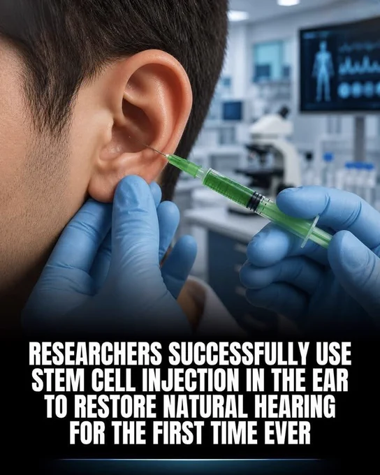 🚨 COULD SCIENTISTS BRING BACK LOST HEARING?

Researchers are testing stem cell therapy to repair damaged cells inside the inner ear—the cells responsible for hearing. Early studies show promising signs that these cells may one day be regenerated, offering new hope for people with hearing loss caused by aging, noise exposure, or disease.

Source 
Roccio, M., & Edge, A. S. B. *Nature Biotechnology*.