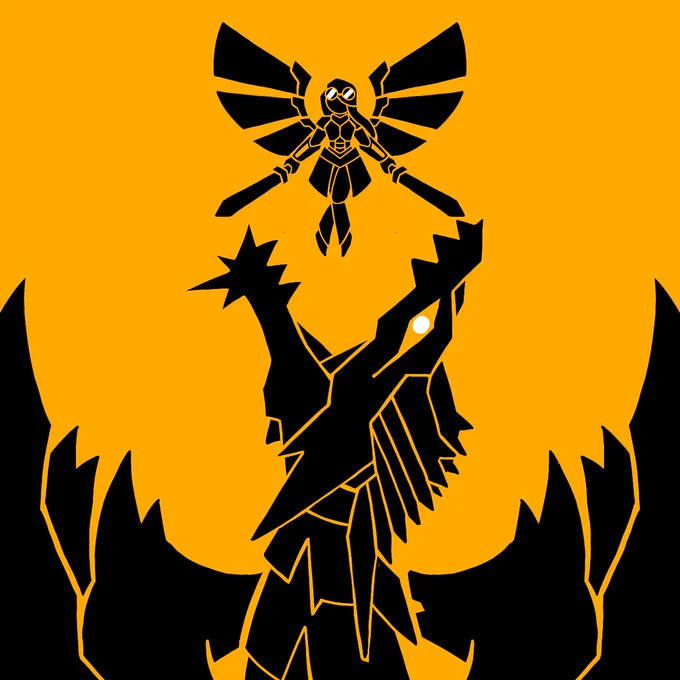 Artwork inspired by Ultrakill Covers, depicting the main boss from the Geometry Dash level "Agaisnt the God" by 1374