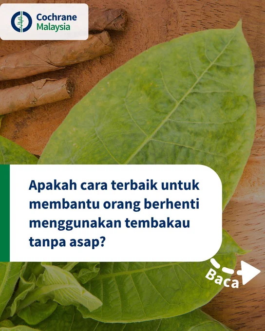Apakah cara terbaik untuk membantu orang berhenti menggunakan tembakau tanpa asap?