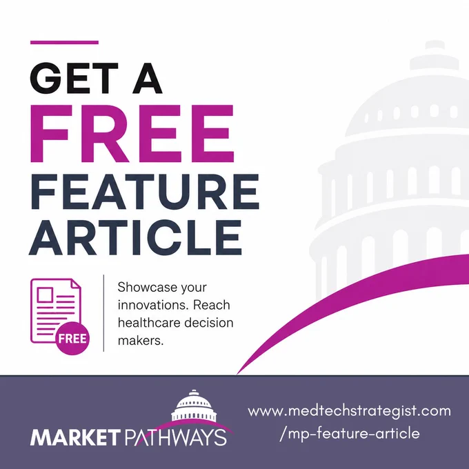 Great stories deserve to be read. Market Pathways is offering qualifying #medtech companies a FREE feature article to help showcase their innovation and increase industry visibility. Get it here: https://bit.ly/4v1QSxg