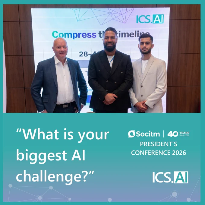 ICS.AI asking attendees at Socitm President's Conference 2026 - "What is your biggest AI challenge?"