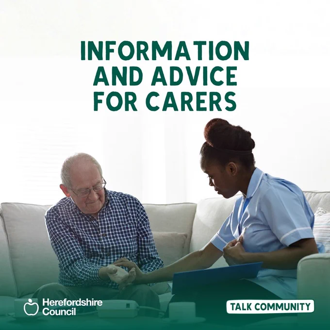 A nurse checks an elderly man's pulse while he sits on a sofa. Information and advice for carers.