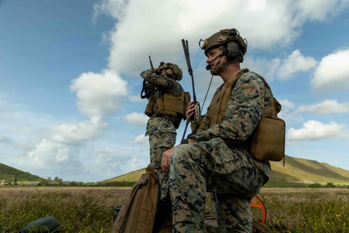 U.S. Marines with Marine Medium Tiltrotor Squadron (VMM) 365 (Reinforced), Littoral Combat Force-24, conducts a radio check with an MV-22B Osprey at Camp Santiago, Puerto Rico,\u202FMay 28, 2026.\u202FU.S. military forces are deployed to the U.S. Southern Command area of responsibility in support of Operation SOUTHERN SPEAR, Department of War-directed operations, and the president\u2019s priorities to disrupt illicit drug trafficking, deter malign actors and protect the homeland through continuous presence.\u202F(U.S. Marine Corps photo)\n\n