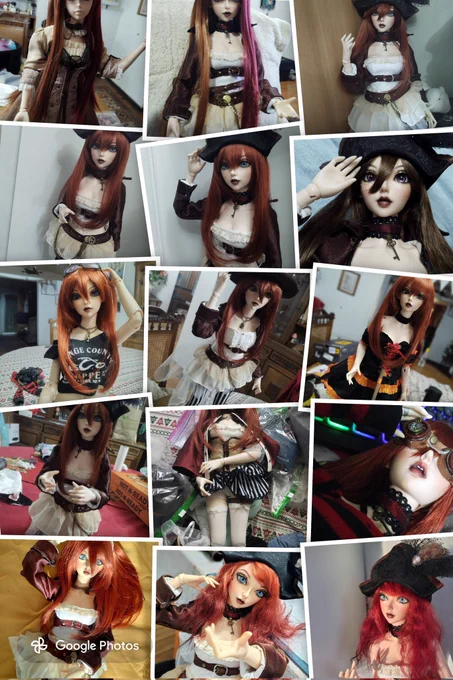 Beretta y a red haired Bjd Doll, 
