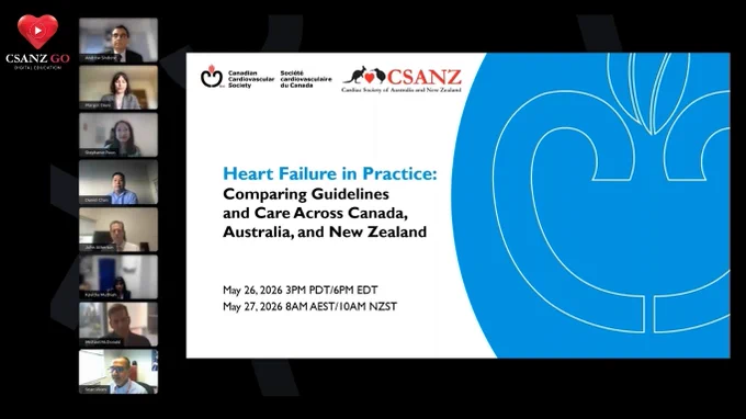 Click here to listen and watch the Heart Failure in Practice webinar on CSANZ GO.
https://www.csanz.edu.au/watch?videoId=999 