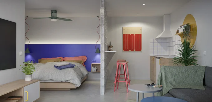 Coral Star Ibiza will combine hotel rooms with apartments equipped for the whole family © OD Group