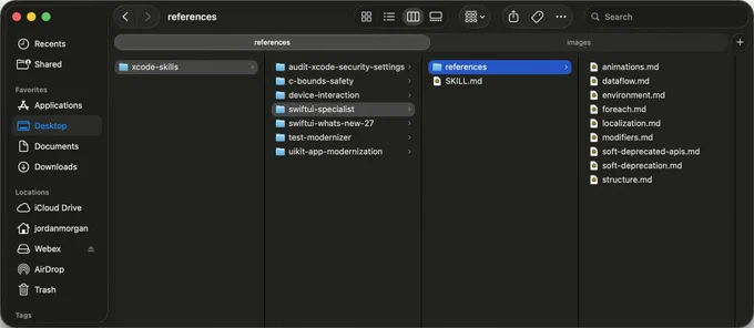 Xcode 27's skill set.