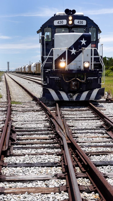 A nearly face-on view of a rail convoy.

The Artemis III solid rocket boosters traveled by train in specialized transporters to the Florida spaceport and will be transferred from the rail yard to NASA Kennedy’s Rotation, Processing and Surge Facility for processing. The Artemis III mission will launch crew in the Orion spacecraft on top of the SLS rocket to test rendezvous and docking capabilities between Orion and commercial spacecraft needed to land astronauts on the Moon.

NASA ID: KSC-20260608-PH-CSH01-0045