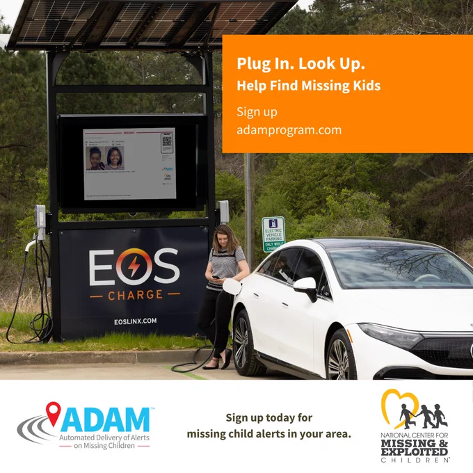 EOS Linx Shares Missing Children Posters on Car Chargers