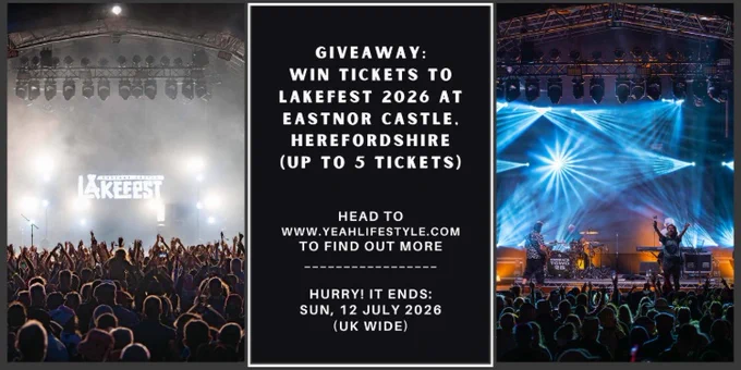 Photo collage with competition details about Lakefest 2026 at Eastnor Castle 