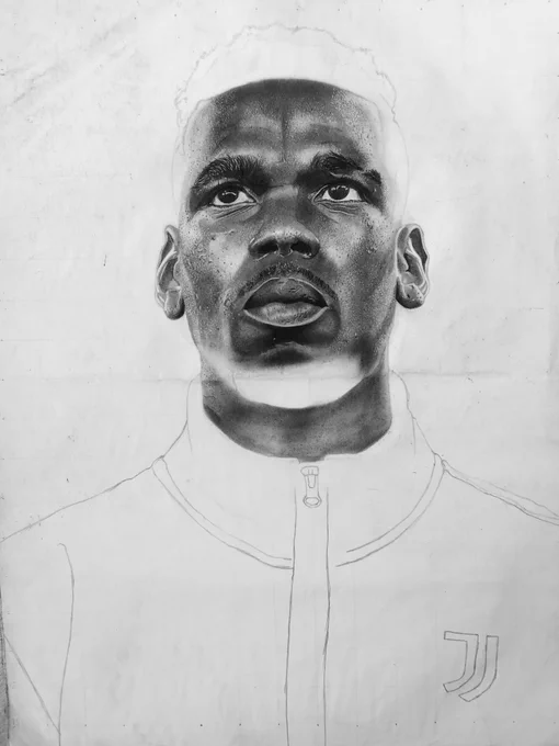 Pogba's facial drawing