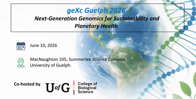 The event will take place in McNaughton Building Room 105 and the Summerlee Science Complex at the University of Guelph. The event is co-hosted by the College of Biological Science.