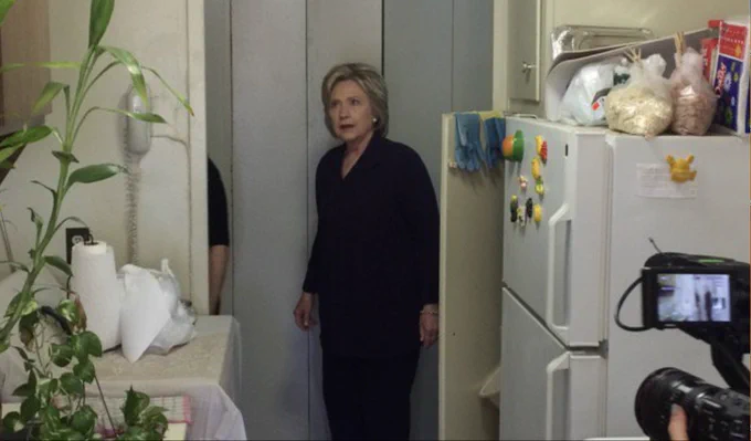 Hilary Clinton in an East Harlem kitchen meme