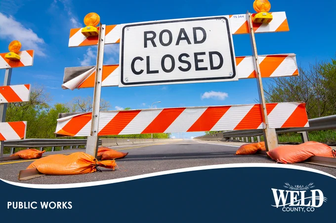 A road closure sign.