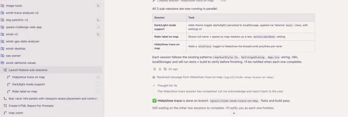 Subsessions in Copilot App