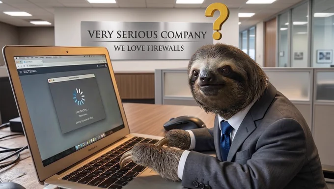 Sloth watching a spinner waiting to connect to the Daily Meeting