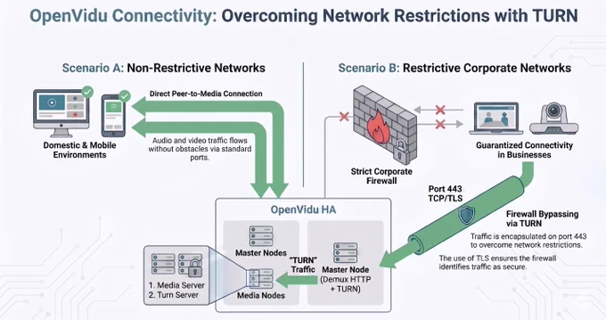TURN management in OpenVidu architecture