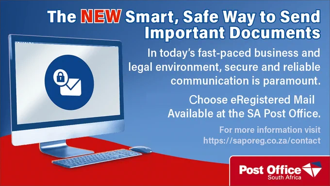 The post office offers eRegistered Mail, a secure and reliable mail service that provides customers with proof of posting and delivery. The service provides electronic tracking, allowing customers to monitor the progress of their mail item from dispatch to delivery.

Ideal for important documents, legal correspondence, contracts, certificates, and other valuable mail, eRegistered Mail offers enhanced security and accountability throughout the delivery process. Customers receive a tracking number that can be used to check the status of their item online, providing peace of mind and assurance that the mail has reached its intended destination.