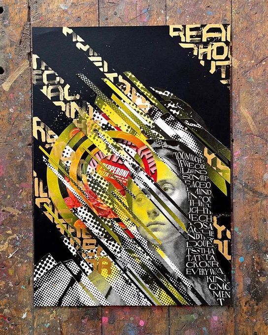 Detailed hand-drawn lettering by Rob Draper.