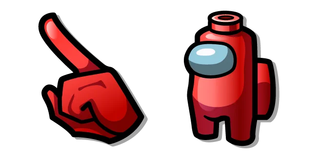 Among Us Red LEGO Brick Character Cursor