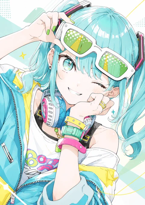 新しいギアで気分も上々！私のこのスタイル、どうかな？✨ #初音ミク